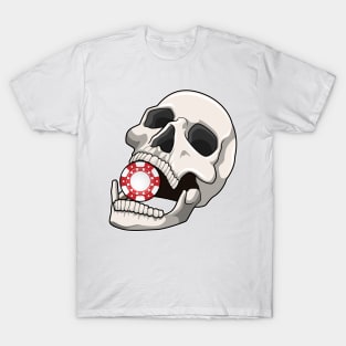 Skull with Poker chip T-Shirt